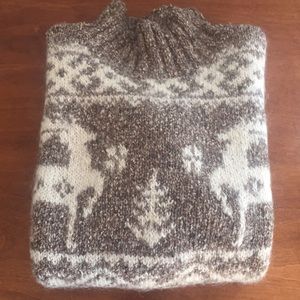 Ralph Lauren Wool/Silk Blend Reindeer Sweater